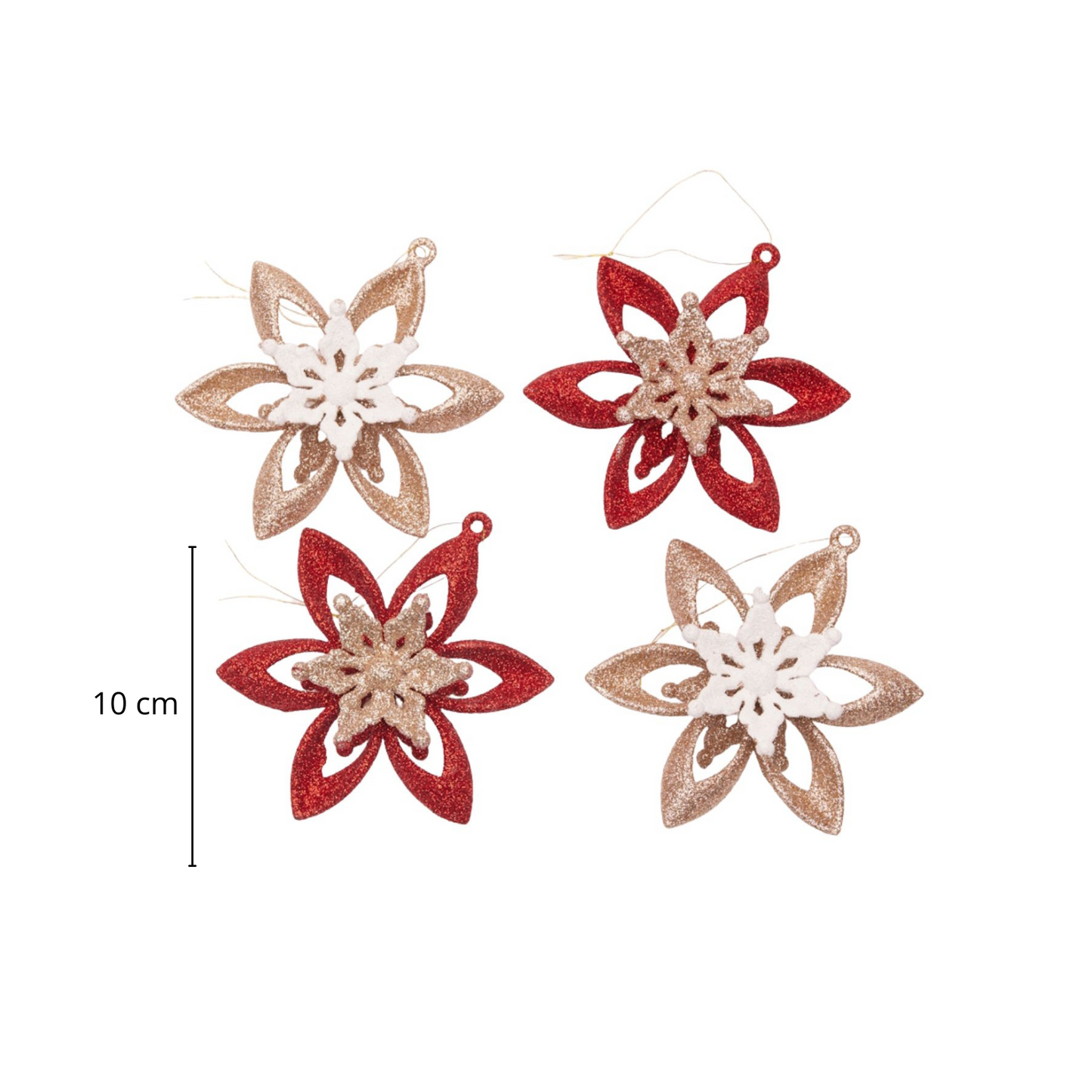 Hanging Star Ornament – Glitter, 10cm