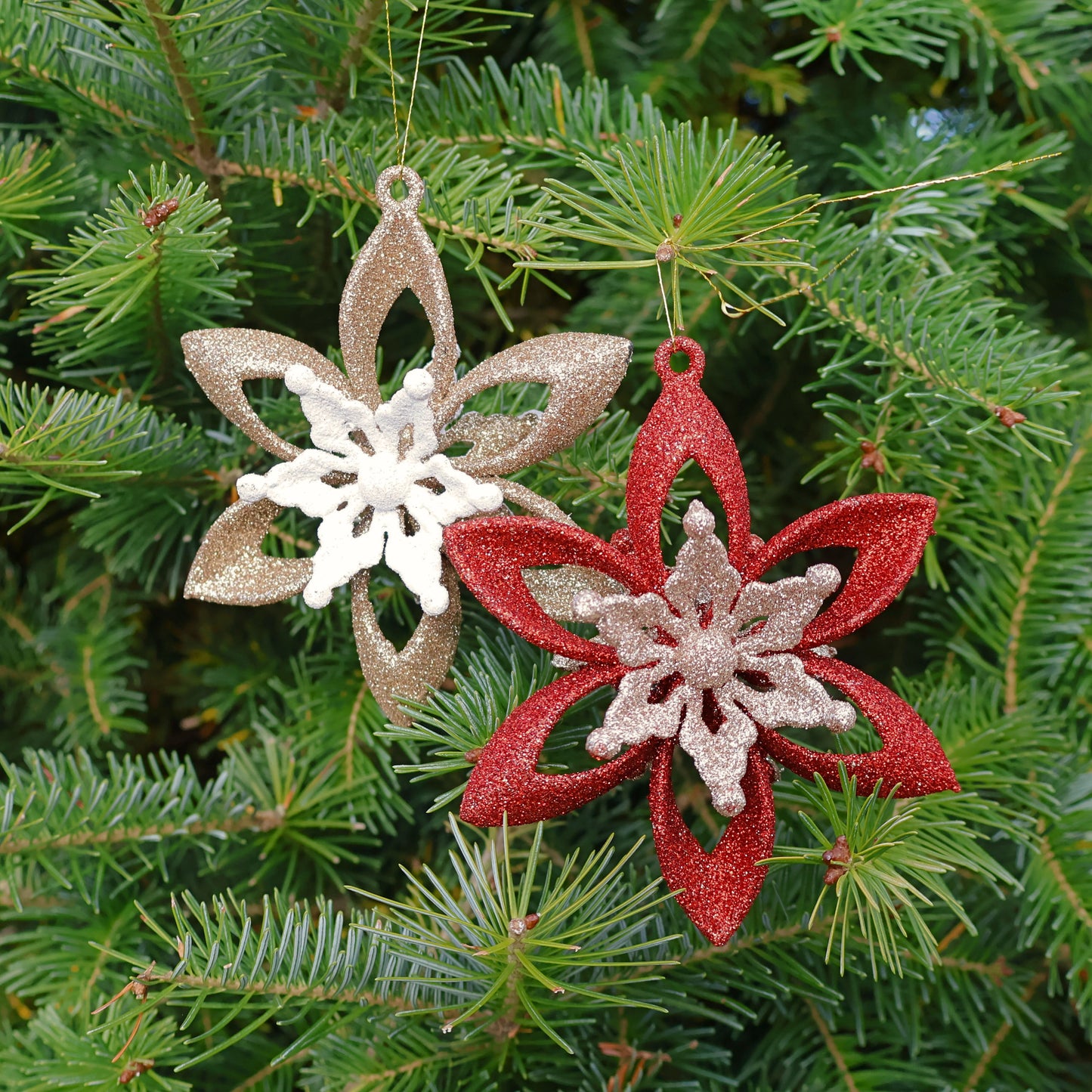 Hanging Star Ornament – Glitter, 10cm
