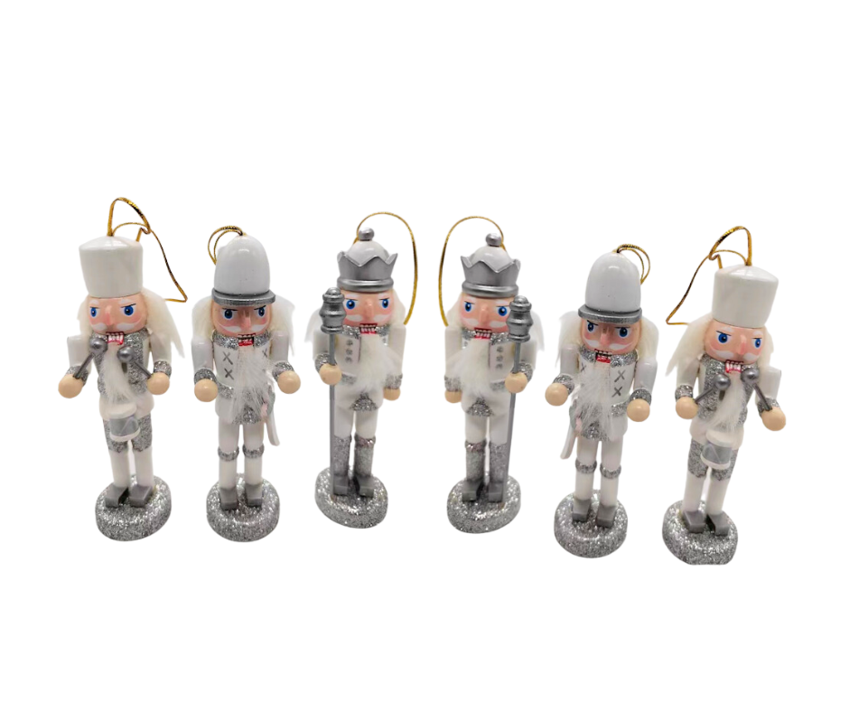 Hanging Nutcracker Soldiers – Set of 6, 15cm