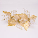 Set of decorative poinsettias